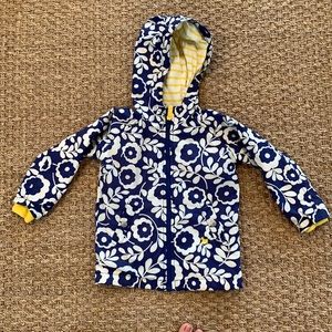 Mini Boden Blue Floral Raincoat (2-3y)
